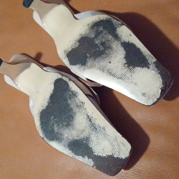 💫Nine WEST Women's Cream Heeled Mules - Picture 6 of 12